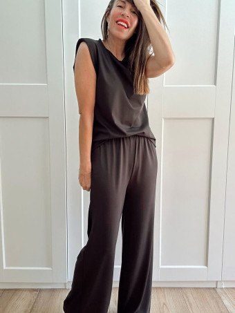 Conjunto Cuerpo y Pantalón BERALISSA Negro HEVE