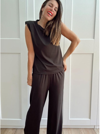 Conjunto Cuerpo y Pantalón BERALISSA Negro HEVE