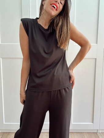 Conjunto Cuerpo y Pantalón BERALISSA Negro HEVE