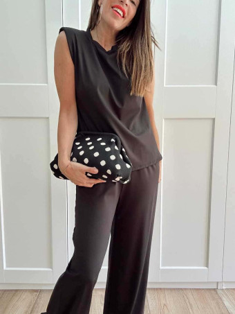 Conjunto Cuerpo y Pantalón BERALISSA Negro HEVE