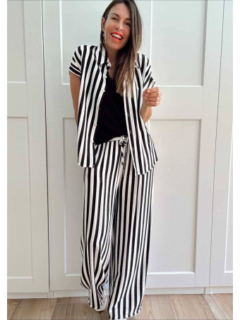 Conjunto Rayas MARÉTH Negro HEVE