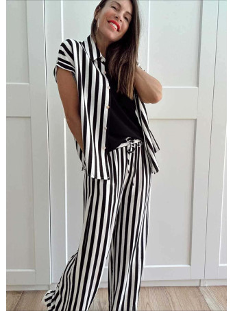 Conjunto Rayas MARÉTH Negro HEVE