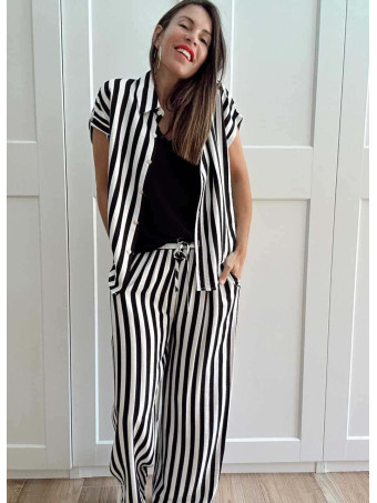 Conjunto Rayas MARÉTH Negro HEVE