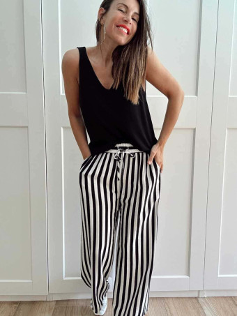 Conjunto Rayas MARÉTH Negro HEVE