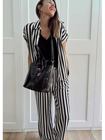 Bolso Tote Efecto Piel MARLITTA Negro HEVE