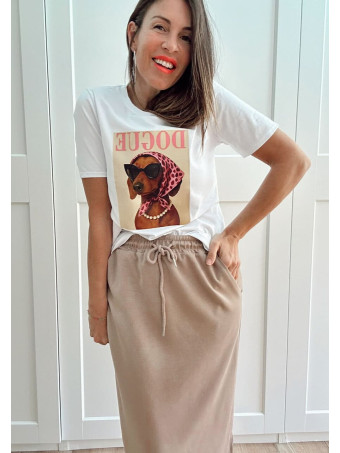 Camiseta Gráfica Algodón PAWTITUDE Blanco HEVE