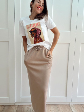 Camiseta Gráfica Algodón PAWTITUDE Blanco HEVE