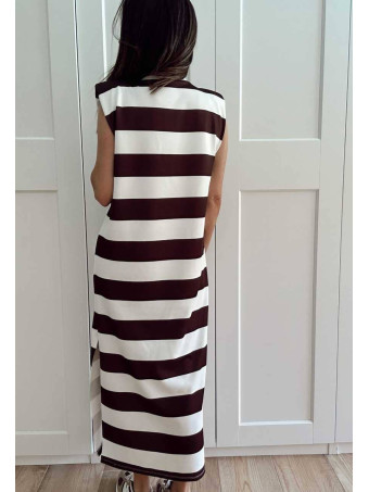 Vestido Rayas Soft Touch DALYNNE Marrón HEVE