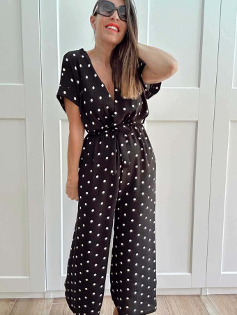 Mono Lunares Casual Style ZAFFORA Negro HEVE