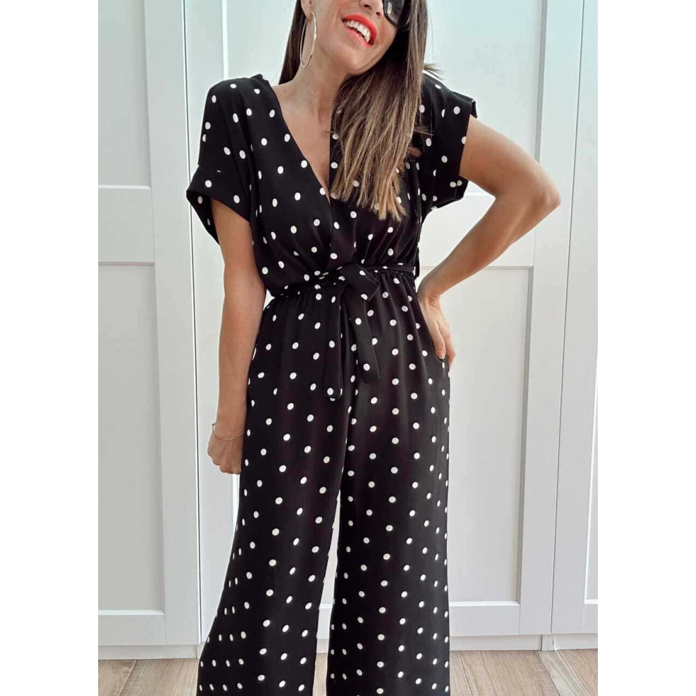 Mono Lunares Casual Style ZAFFORA Negro HEVE