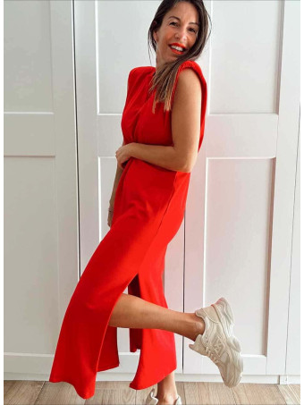 Vestido Básico Hombreras VARSOVIE Rojo HEVE