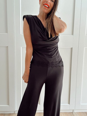 Conjunto Cuerpo y Pantalón SELENDRA Negro HEVE