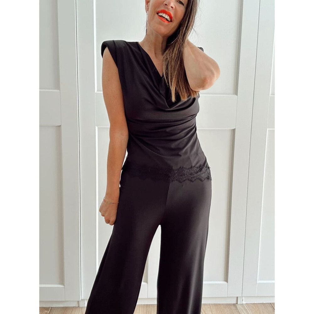 Conjunto Cuerpo y Pantalón SELENDRA Negro HEVE