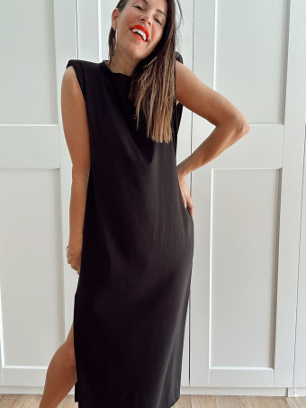 Vestido Básico Hombreras VARSOVIE Negro HEVE