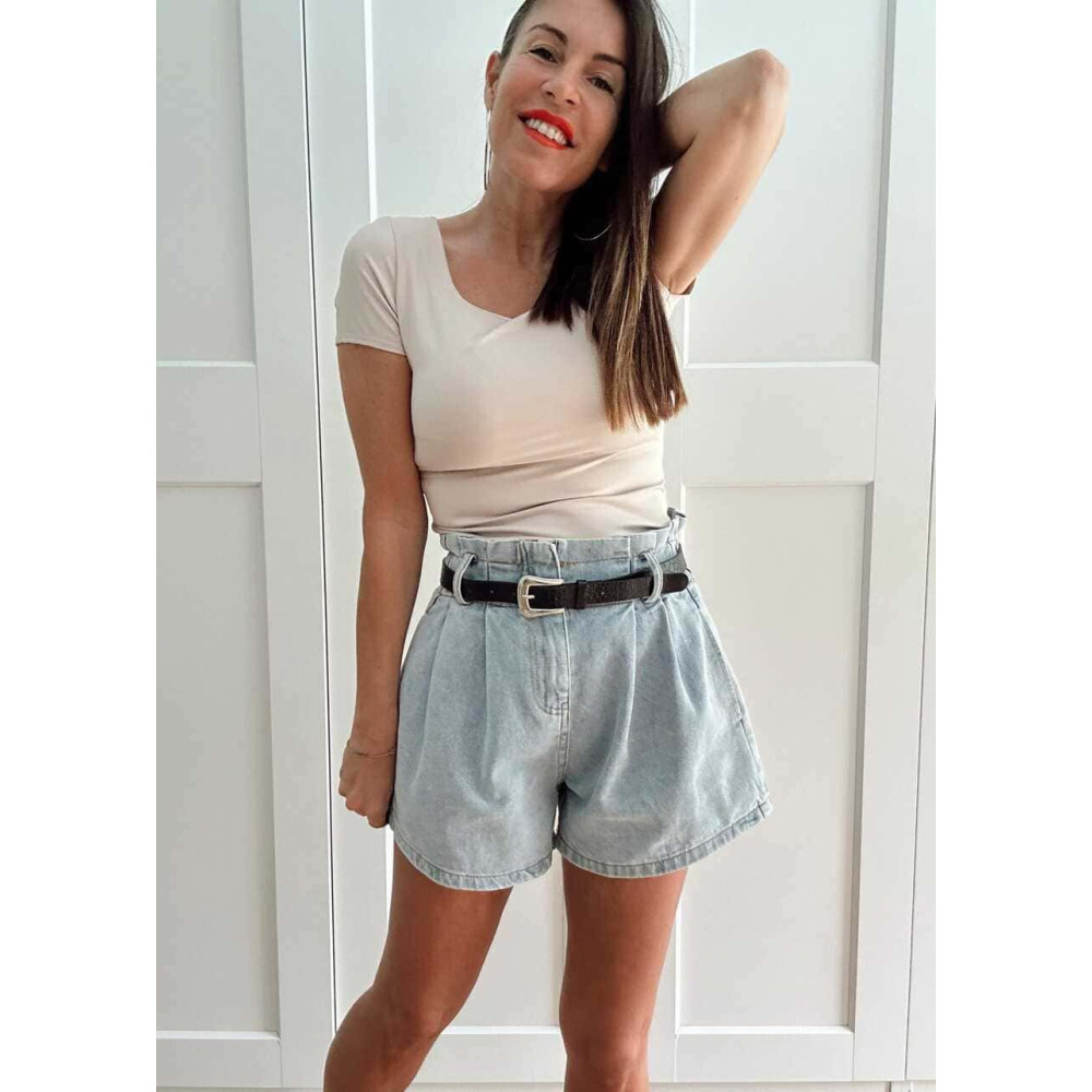 Body Soft Touch Manga Corta MAVER Beige HEVE