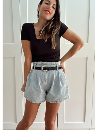 Body Soft Touch Manga Corta MAVER Negro HEVE