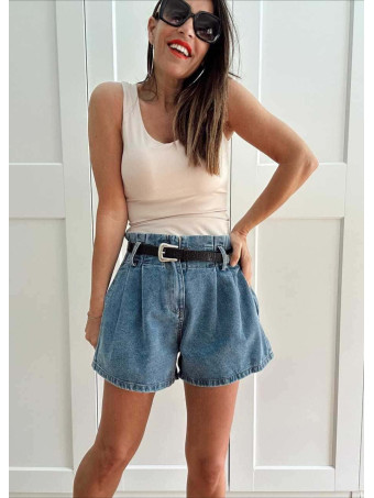 Short Vaquero con Cinturón VALENZA Blue Jean HEVE