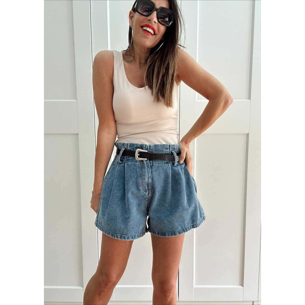 Short Vaquero con Cinturón VALENZA Blue Jean HEVE