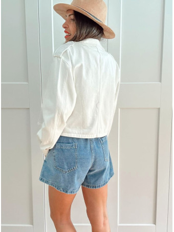 Cazadora Vaquera Strass LUMEK Blanco HEVE