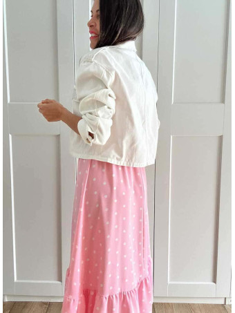 Vestido Lunares Nido de Abeja SALENZIA Rosa HEVE