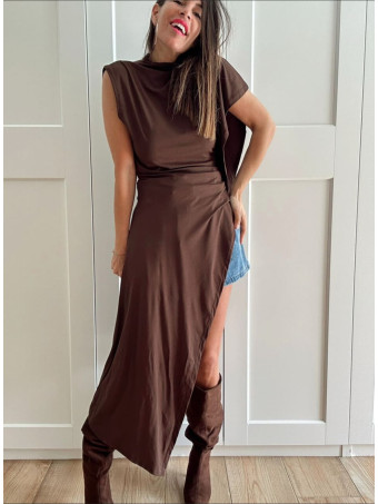 Cuerpo Asimétrico Extra Long STORMYNE Marrón HEVE