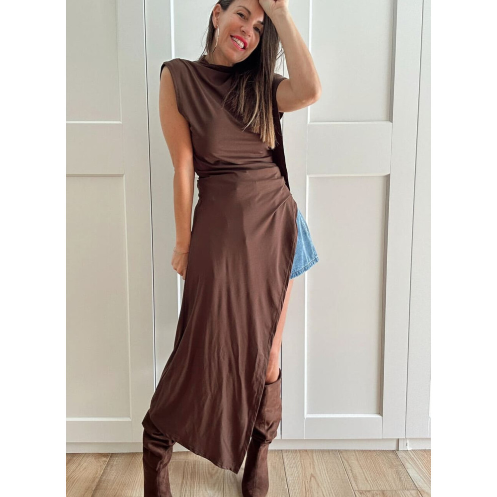 Cuerpo Asimétrico Extra Long STORMYNE Marrón HEVE