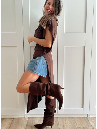 Cuerpo Asimétrico Extra Long STORMYNE Marrón HEVE