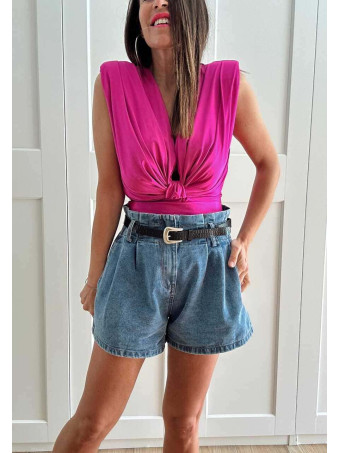 Body Hombreras Drapeado VIRANDIA Buganvilla HEVE