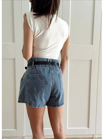 Body Hombreras Drapeado VIRANDIA Blanco HEVE