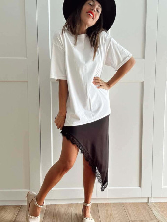 Vestido Lencero Asimétrico MAIVORA Negro HEVE