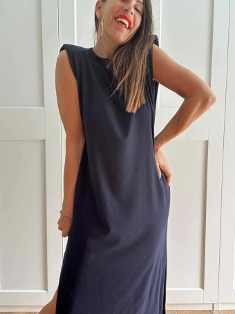 Vestido Básico Hombreras VARSOVIE Marino HEVE