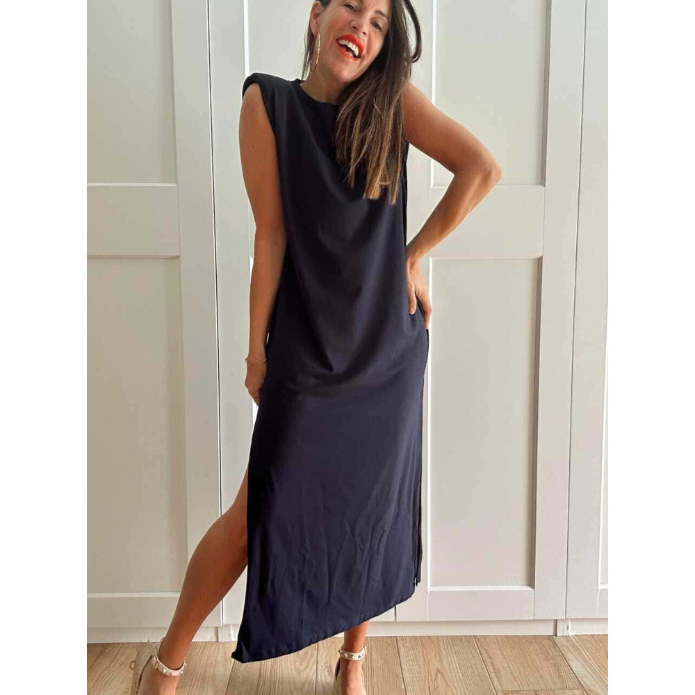 Vestido Básico Hombreras VARSOVIE Marino HEVE