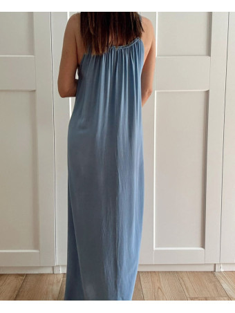 Vestido Largo Tirante Trenzado DYANDRA Azul HEVE