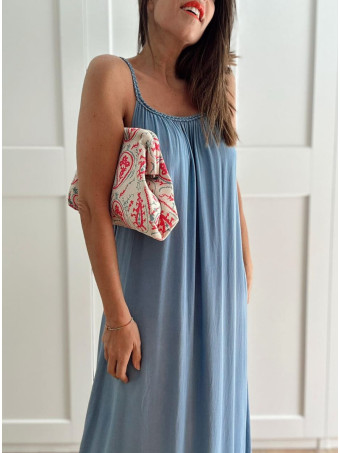 Bolso Lona Frame Bag Paisley Rosa/Aguamarina HEVE