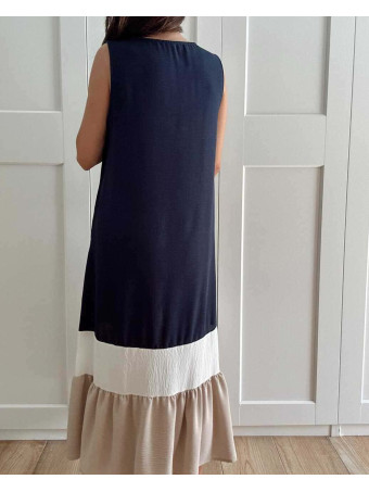Vestido Color Block VAKENY Marino HEVE