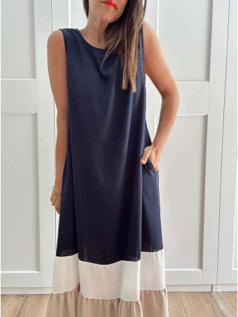 Vestido Color Block VAKENY Marino HEVE