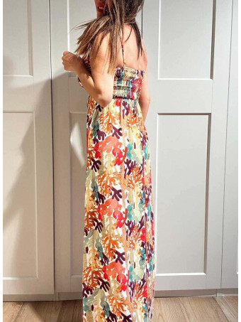 Vestido Lino Estampado Cactus MYRTILLA HEVE