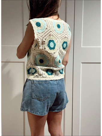 Top Punto Crochet SAMMEL Verde HEVE