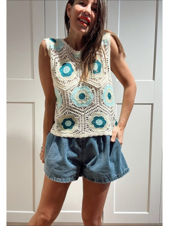 Top Punto Crochet SAMMEL Verde HEVE