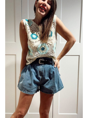 Top Punto Crochet SAMMEL Verde HEVE