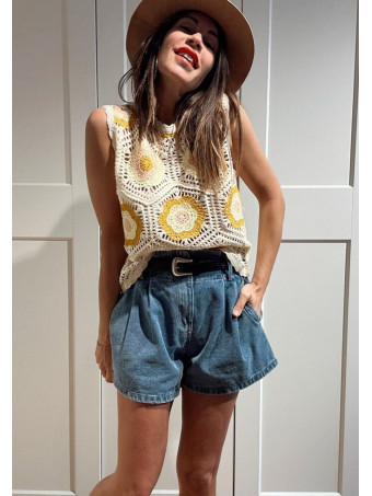 Top Punto Crochet SAMMEL Amarillo HEVE