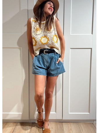 Top Punto Crochet SAMMEL Amarillo HEVE