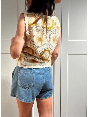 Top Punto Crochet SAMMEL Amarillo HEVE