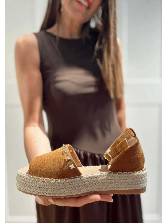 Alpargata Plataforma Tachas KOLKER Camel HEVE