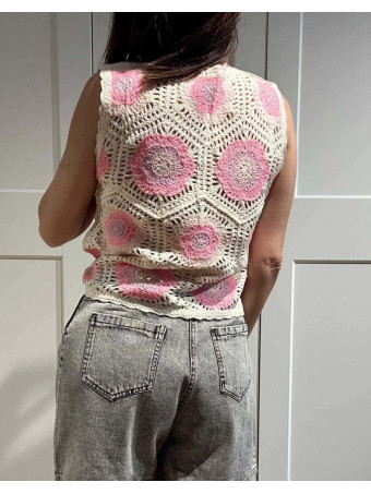 Top Punto Crochet SAMMEL Rosa HEVE