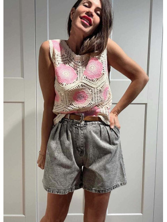 Top Punto Crochet SAMMEL Rosa HEVE