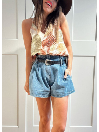 Cuerpo Satinado Hojas IRAYNEL Marrón HEVE