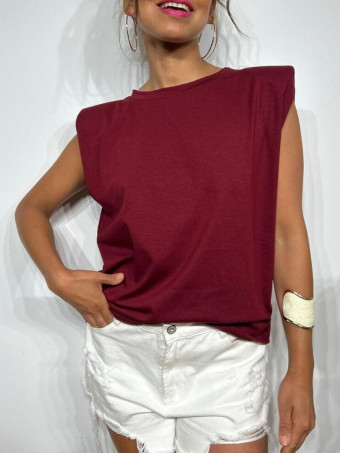 Camiseta Hombreras NOVALA Burdeos HEVE