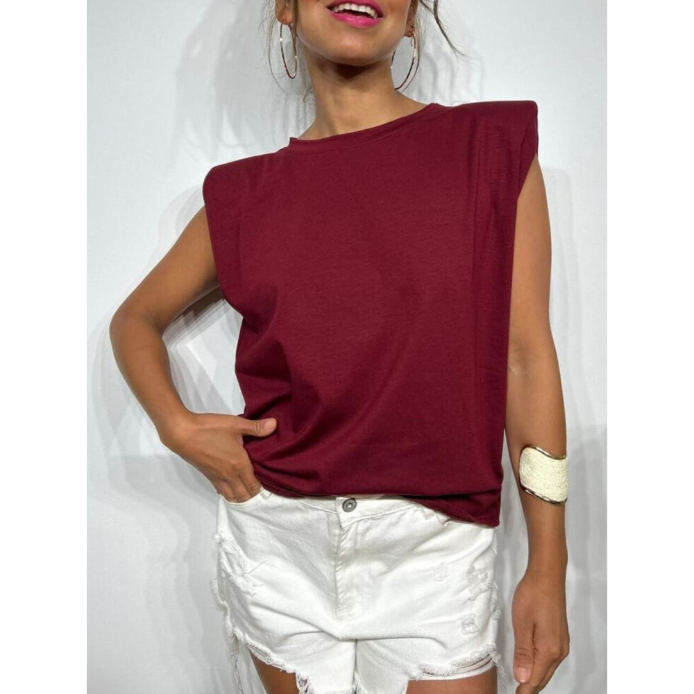 Camiseta Hombreras NOVALA Burdeos HEVE