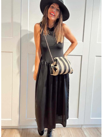 Vestido con Volante Asimétrico MERAYNE Negro HEVE